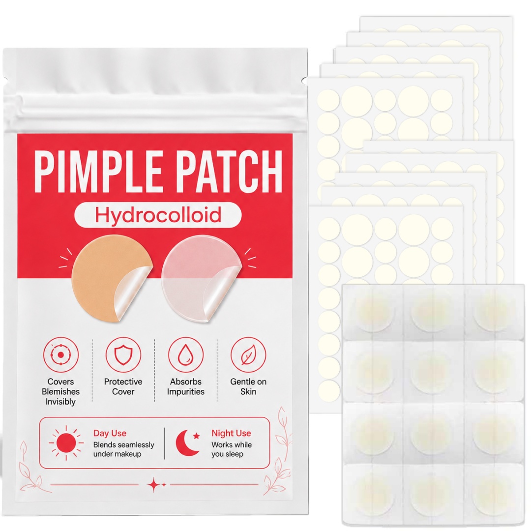 Skincare Moisturizer - 372Pcs Hydrocolloid Facial Patches, Yellow &
