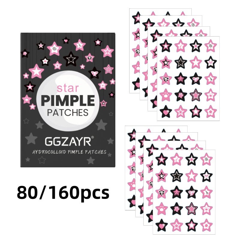 80/160pcs Star Acne Patch Set  - Skincare Moisturizer 评论和价格